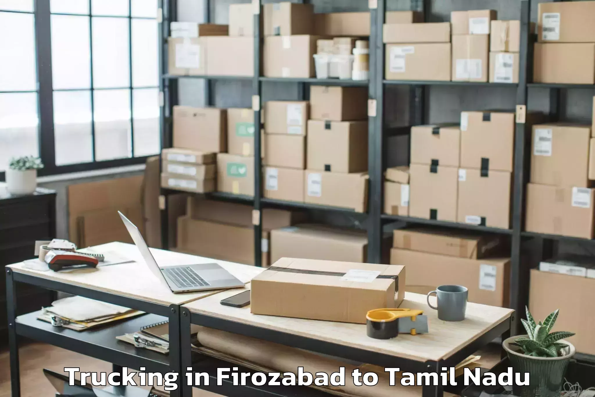 Reliable Firozabad to Tiruvannamalai Trucking